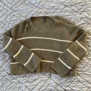 Striped cropped sweater
